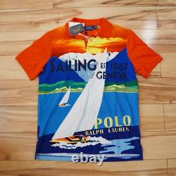 Polo Ralph Lauren 1967 Geneva Regatta Yacht Sailing Mesh Polo Shirt NWT L