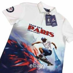 Polo Ralph Lauren 2024 Paris Olympic Team USA Skateboard Graphic Mesh Polo Shirt