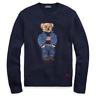 Polo Ralph Lauren 50th Anniversary Wool Denim Usa Flag Bear Sweater New $398