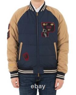 Polo Ralph Lauren 750 Down Rugby Letterman Bomber Varsity Football Jacket Patch