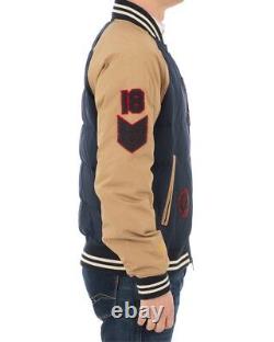 Polo Ralph Lauren 750 Down Rugby Letterman Bomber Varsity Football Jacket Patch