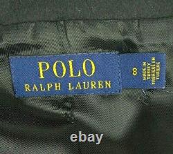 Polo Ralph Lauren $798 Double Breasted Wool Tuxedo Coat Black Women's, Size 8