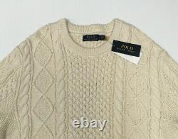 Polo Ralph Lauren Aran Rope Cable Fisherman's Knit Sweater Preppy Gentleman Men