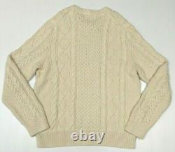 Polo Ralph Lauren Aran Rope Cable Fisherman's Knit Sweater Preppy Gentleman Men