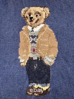 Polo Ralph Lauren Bear Knit Sweater Men's Large Fair Isle Brand New NWT