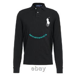 Polo Ralph Lauren Big Pony Custom Slim Fit Mesh Long Sleeve Shirt Mens Sz Medium