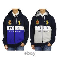 Polo Ralph Lauren Big Pony Emblem Paneled Zip Hooded Sweatshirt Hoodie Jacket