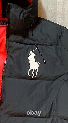 Polo Ralph Lauren Big Pony Mens Hooded Down Puffer Jacket Coat Black Sz 2XLT NEW