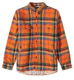 Polo Ralph Lauren Big & Tall Orange Plaid Fleece Lined Overshirt Jacket New