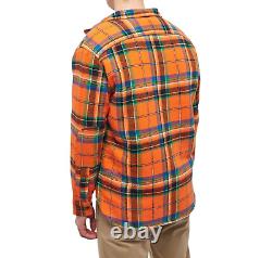 Polo Ralph Lauren Big & Tall Orange Plaid Fleece Lined Overshirt Jacket New