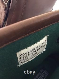 Polo Ralph Lauren Boot Men 12D Brown Black Conquest Hi II Leather Double Zip New