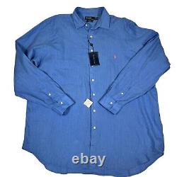 Polo Ralph Lauren Bradford Classic Fit Long Sleeve 100% Linen Shirt Size 2XLT