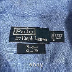 Polo Ralph Lauren Bradford Classic Fit Long Sleeve 100% Linen Shirt Size 2XLT