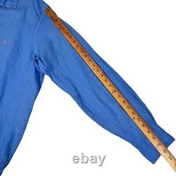 Polo Ralph Lauren Bradford Classic Fit Long Sleeve 100% Linen Shirt Size 2XLT