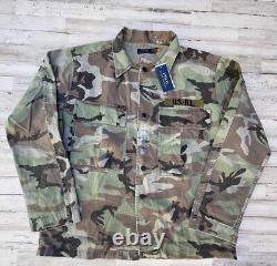 Polo Ralph Lauren Camo Military Over Shirt USRL Jacket Camouflage Size XL NWT