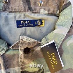 Polo Ralph Lauren Camo Military Over Shirt USRL Jacket Camouflage Size XL NWT