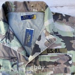 Polo Ralph Lauren Camo Military Over Shirt USRL Jacket Camouflage Size XL NWT