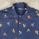 Polo Ralph Lauren Camp Shirt Men Xl Navy Tossed Espadrilles Loop Collar Nwt $228