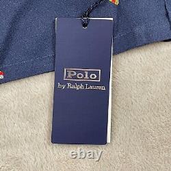 Polo Ralph Lauren Camp Shirt Men XL Navy Tossed Espadrilles Loop Collar NWT $228