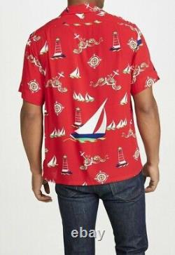 Polo Ralph Lauren Captain Royal Sailboat Yacht Sailor Lightweight Viscose Shirt