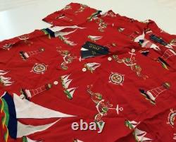 Polo Ralph Lauren Captain Royal Sailboat Yacht Sailor Lightweight Viscose Shirt