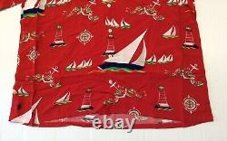 Polo Ralph Lauren Captain Royal Sailboat Yacht Sailor Lightweight Viscose Shirt