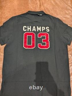 Polo Ralph Lauren Classic Fit Basketball 67 Multi Patch Polo Shirt in Black