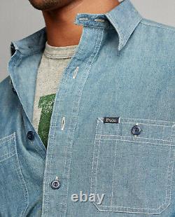 Polo Ralph Lauren Classic Fit Indigo Japanese Cotton Chambray Workshirt $148+p