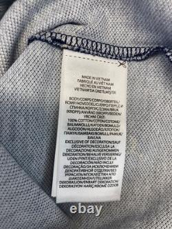 Polo Ralph Lauren Classic Fit Saddle Print Mesh Short Sleeve Polo Shirt Navy L