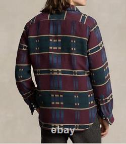 Polo Ralph Lauren Classic Flannel Jacquard Workshiirt Men Size Medium