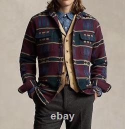 Polo Ralph Lauren Classic Flannel Jacquard Workshiirt Men Size Medium