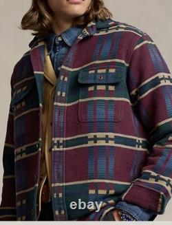 Polo Ralph Lauren Classic Flannel Jacquard Workshiirt Men Size Medium