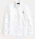 Polo Ralph Lauren Classic White 100% Linen Long Sleeve Button Down Shirt