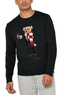 Polo Ralph Lauren Cocoa Bear Polo Bear Knit Sweater XL Red Black LTD Edition