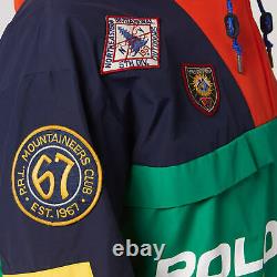 Polo Ralph Lauren Colorblocked Sportsman Patchwork Pullover Hood Jacket Mountain