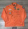 Polo Ralph Lauren Country Mens Orange Maine Guide Fishing Utility Over Shirt Nwt