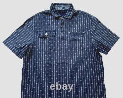 Polo Ralph Lauren Country Print Navy Cotton Shirt RRL Style-MEN-M-RARE
