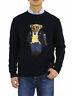 Polo Ralph Lauren Crew Polo Bear Sweaters Navy Men's Sizes, Big & Tall Sizes
