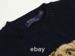 Polo Ralph Lauren Crew Polo Bear Sweaters Navy men's sizes, Big & Tall sizes
