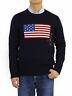 Polo Ralph Lauren Crew Pullover Usa Flag Sweater Navy Made In Usa
