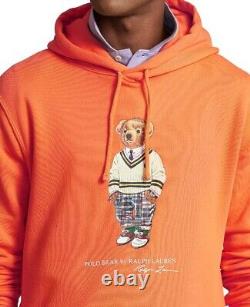 Polo Ralph Lauren Cricket Sweater Golf Bear Fleece Pullover Sweatshirt Hoodie Md