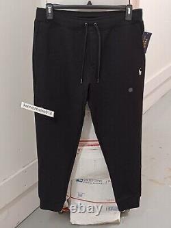Polo Ralph Lauren Double Knit Jogger Pants Black Mens Size Large