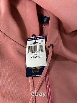Polo Ralph Lauren Double Knit Tracksuit Hoodie Jogger Pink Coral NWT Mens XXL