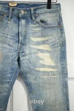 Polo Ralph Lauren Double Rl Rrl Boyfit Boy Fit Distressed Denim Jeans $360+