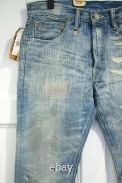 Polo Ralph Lauren Double Rl Rrl Boyfit Boy Fit Distressed Denim Jeans $360+