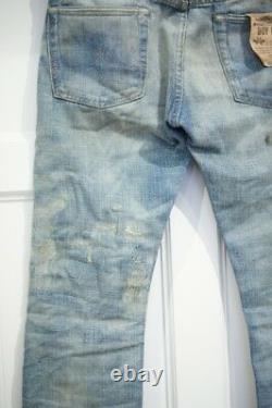 Polo Ralph Lauren Double Rl Rrl Boyfit Boy Fit Distressed Denim Jeans $360+