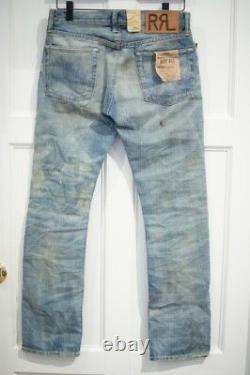 Polo Ralph Lauren Double Rl Rrl Boyfit Boy Fit Distressed Denim Jeans $360+