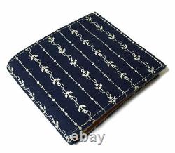 Polo Ralph Lauren Double Rl Rrl Indigo Blue Sailor Canvas Leather Wallet $195+