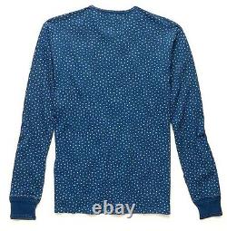 Polo Ralph Lauren Double Rl Rrl Indigo Blue Star Henley Jersey Shirt $250+