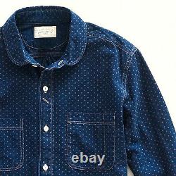 Polo Ralph Lauren Double Rl Rrl Japanese Indigo Dot Connor Railman Work Shirt